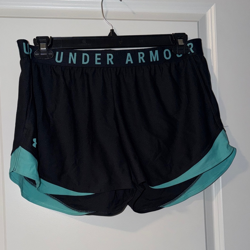 Under Armour Women's Athletic Shorts in Black and Teal